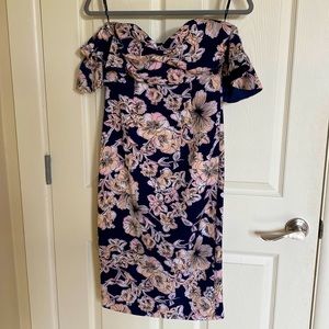 Bardot Off the Shoulder Flora Midi Dress